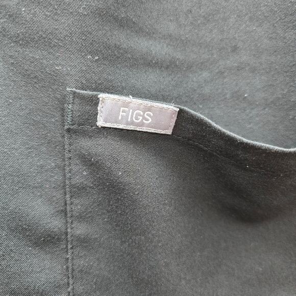 Figs Technical Collection V-Neck Scrub Shirt Top Nurse Doctor Work Black Size XL - Picture 4 of 5